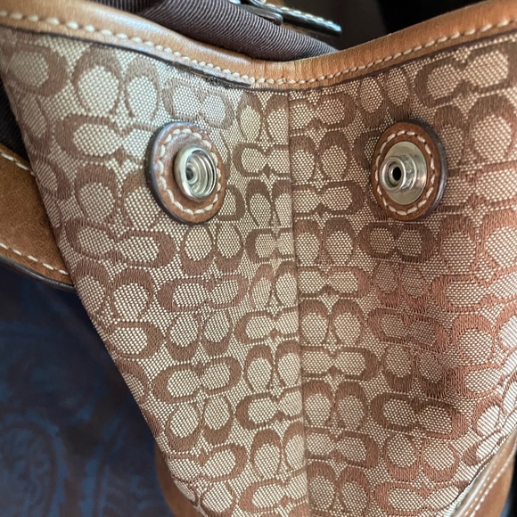 Genuine Coach handbag Signature Collection 7080 Flap Khaki - Picture 6 of 7